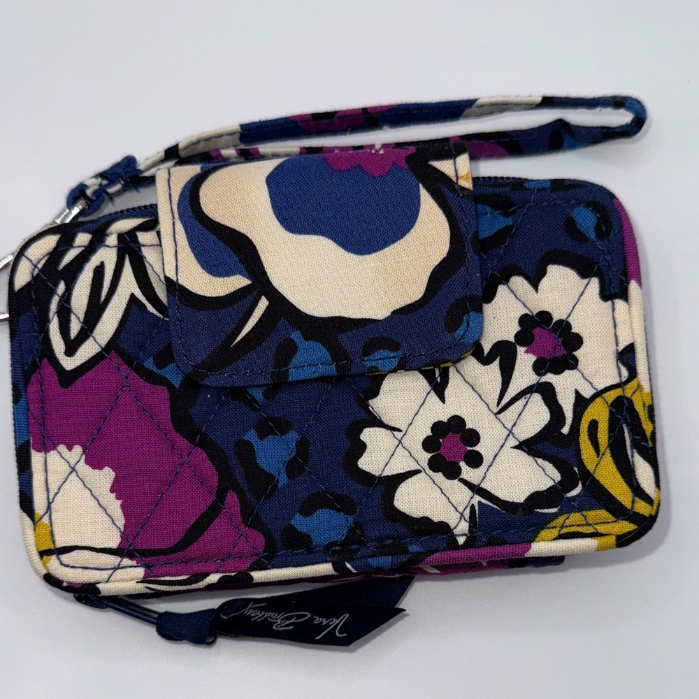 Vera Bradley African Violets Zip Around Wallet Wristlet